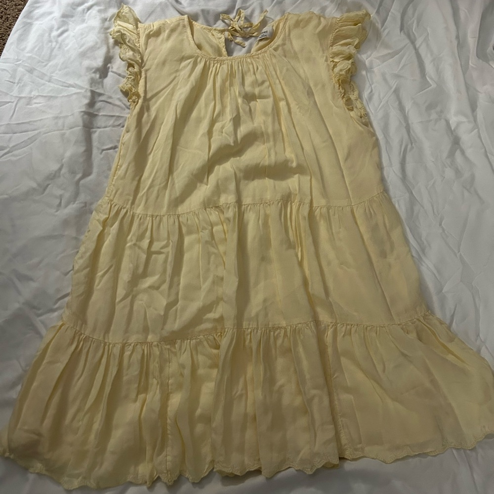 Wilfred Yellow Ruffled Tiered Sundress